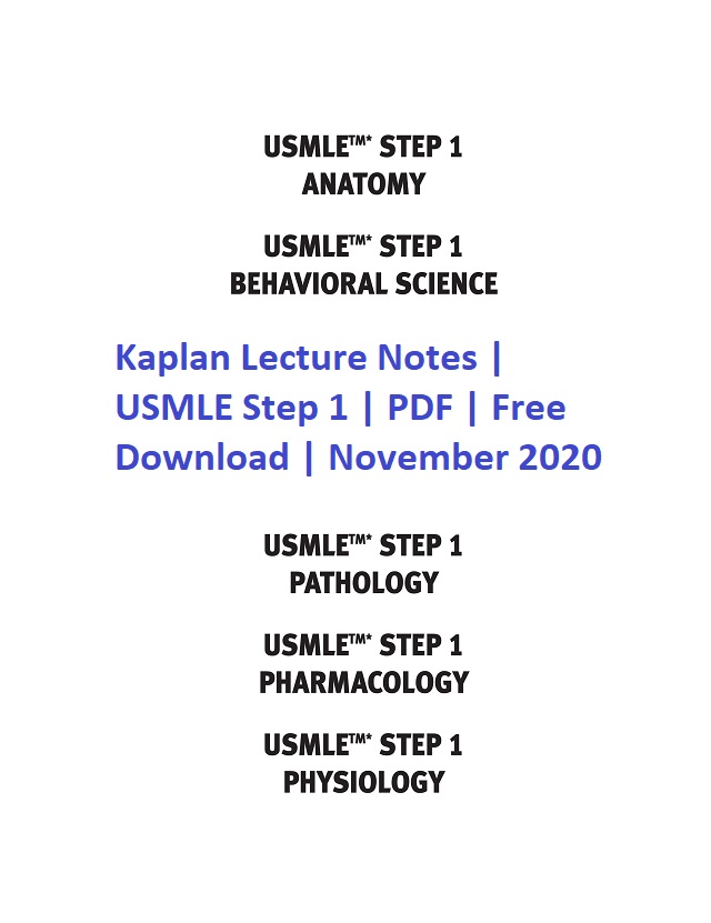 kaplan step 1 books pdf